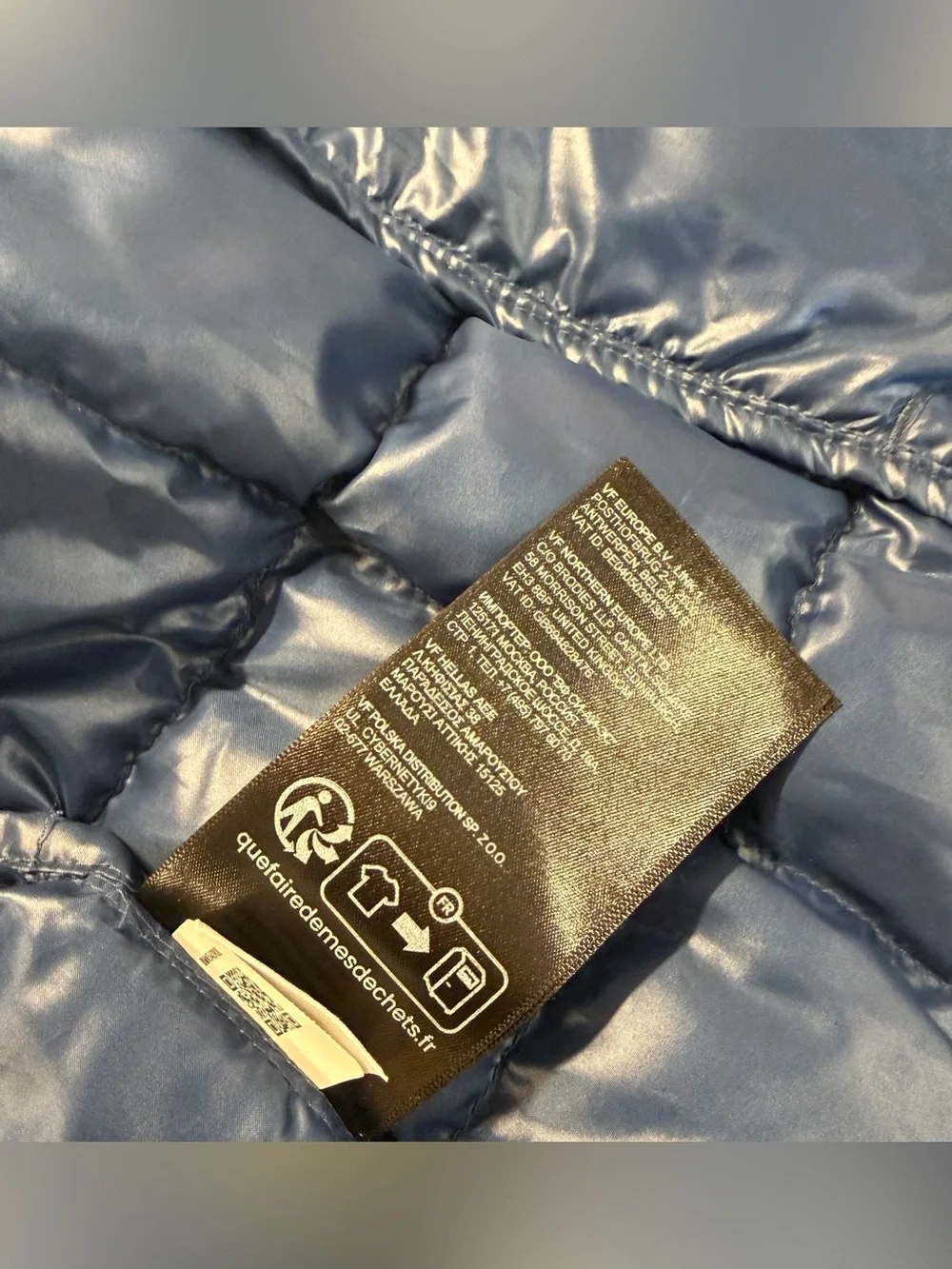 The North Face Men’s Blue Quilted Down Vest Size XL